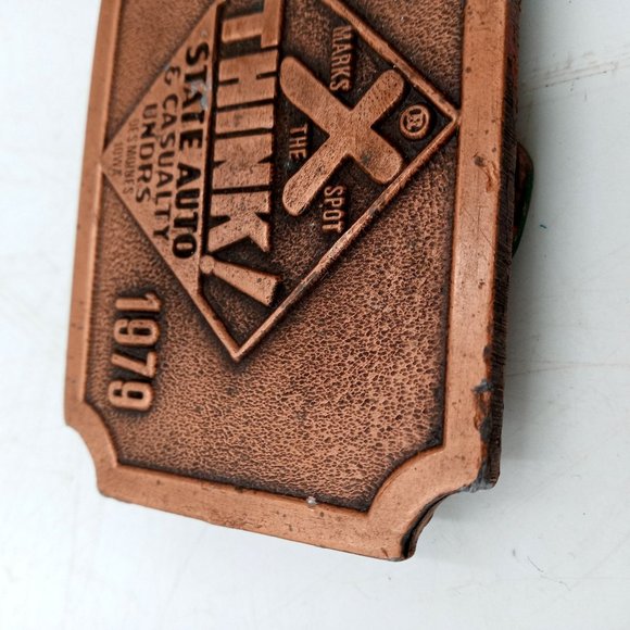 1979 State Auto And Casualty Underwriters Belt Buckle Vintage Advertising Promo - Picture 8 of 10